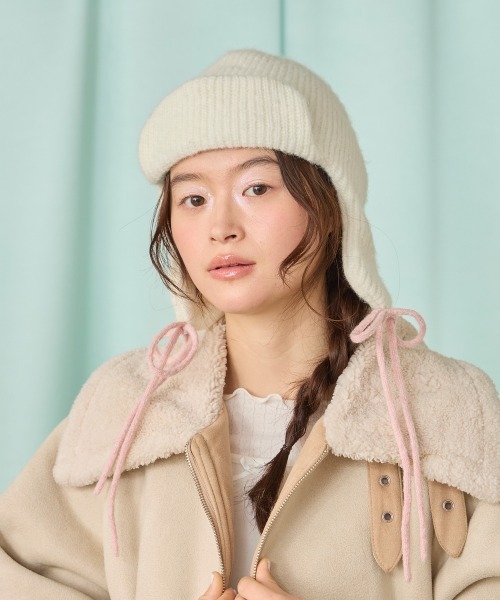 kaorinomori（カオリノモリ）の「kaorinomori メルニット / カオリノモリ（ハット・レディース・ベージュ/ダークグレー/ホワイト・FREE）」の22枚目の写真