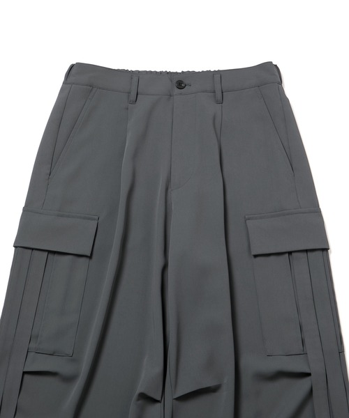 JUNRED(ジュンレッド)の「パラシュートワイドパンツ(カーゴパンツ・メンズ・ブラック/チャコールグレー・L/S/M)」の4枚目の写真