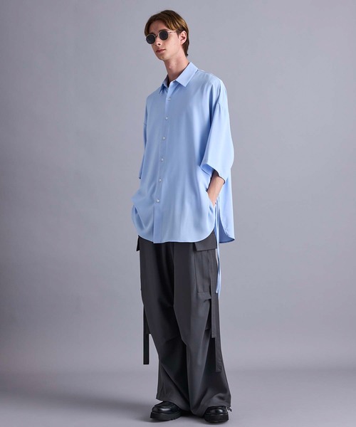 JUNRED(ジュンレッド)の「パラシュートワイドパンツ(カーゴパンツ・メンズ・ブラック/チャコールグレー・L/S/M)」の16枚目の写真