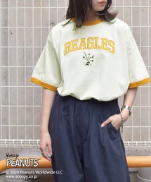 DOUBLE NAME | PEANUTS CLONP リンガーTEE/ユニセックス(Tシャツ/カットソー)