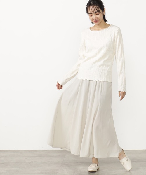 FOUND GOOD（ファウンドグッド）の「フリンジジャガードロンT（Tシャツ/カットソー・レディース・イエロー系2/ブラウン系5/アイボリー/ブラック・S/M/L）」の3枚目の写真