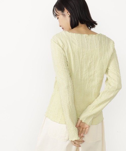 FOUND GOOD（ファウンドグッド）の「フリンジジャガードロンT（Tシャツ/カットソー・レディース・イエロー系2/ブラウン系5/アイボリー/ブラック・S/M/L）」の17枚目の写真