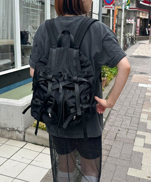 fredy emue(フレディエミュ)の「【CASSELINI/キャセリーニ】リボンバックパック(バックパック/リュック・レディース・ブラック・FREE)」の14枚目の写真