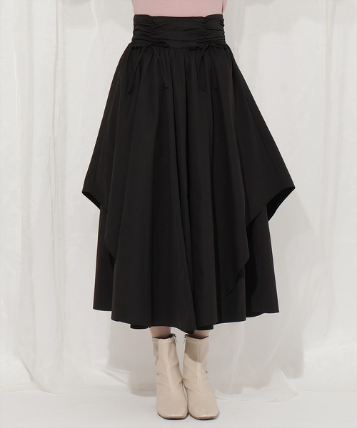 WILLSELECTION(ウィルセレクション)の「ドロスト風リボンスカート(スカート・レディース・ベージュ/ピンク/レッド/ブラック・FREE)」の7枚目の写真