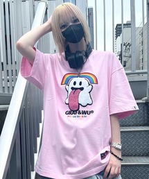A'GEM/9 × .kom 『GRAF&WU/グラフアンドユー』レインボーゴースト半袖Tシャツ
