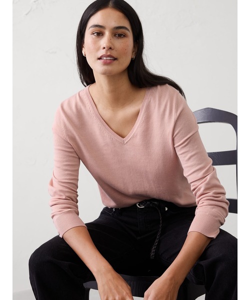 セール】BANANA REPUBLIC FACTORY STORE フォーエバーVネックセーター