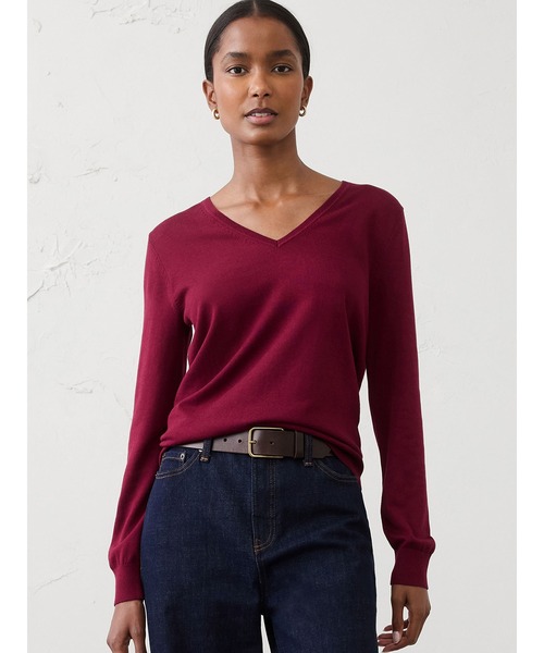 BANANA REPUBLIC FACTORY STORE(バナナリパブリック ファクトリーストア)の「BANANA REPUBLIC FACTORY STORE Forever Vネックセーター(ニット/セーター・レディース・ブラック/キャメル/イエロー/ホワイト/ブルー/ピンク/ライトブルー/ブルー系その他/ライトピンク/グレー/ワイン・XS/L/M/S)」の11枚目の写真