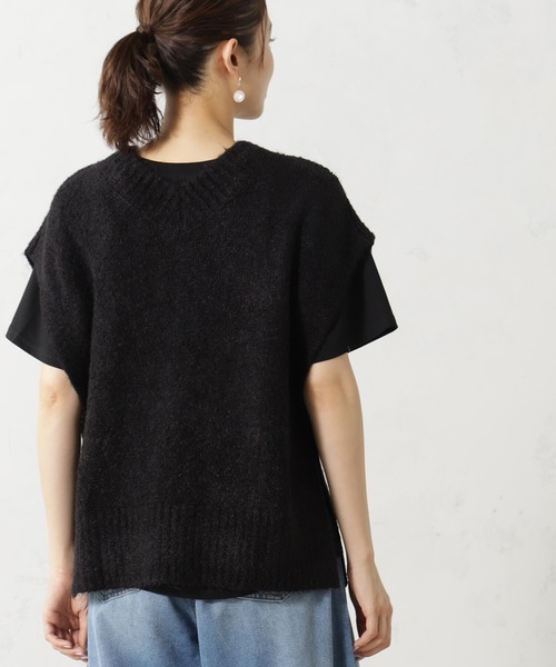 FOUND GOOD（ファウンドグッド）の「2WAYブークレニットベスト（ニット/セーター・レディース・ブラック/アイボリー/ブラウン系5・FREE）」の10枚目の写真