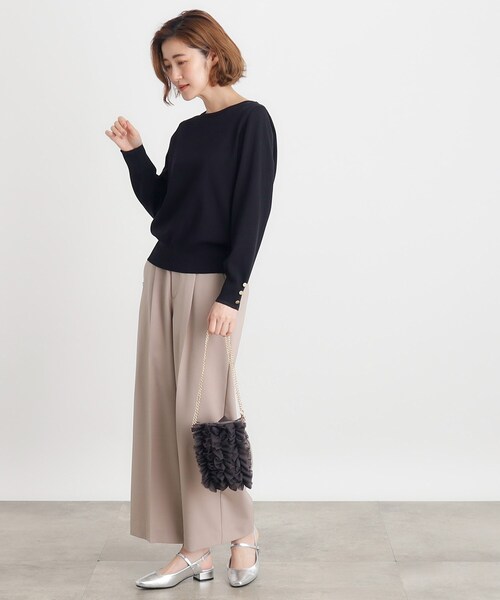 grove（グローブ）の「◆チュールティアードミニショルダー（ショルダーバッグ・レディース・ライトグレー/チャコールグレー/ブラック・00）」の8枚目の写真