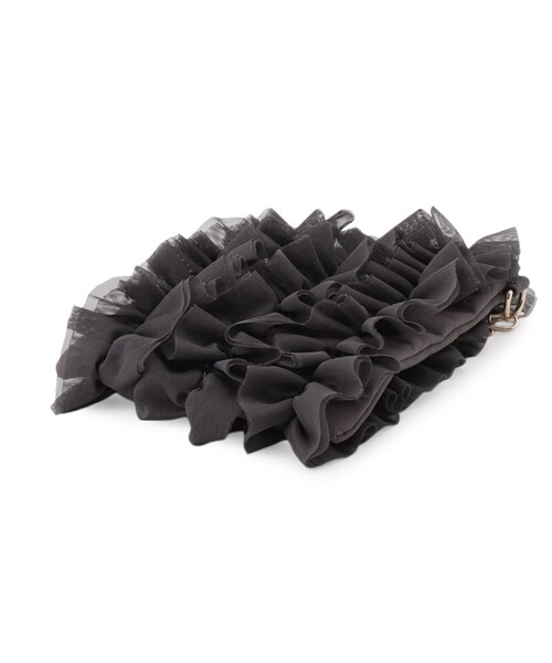 grove（グローブ）の「◆チュールティアードミニショルダー（ショルダーバッグ・レディース・ライトグレー/チャコールグレー/ブラック・00）」の17枚目の写真