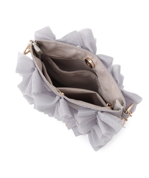 grove（グローブ）の「◆チュールティアードミニショルダー（ショルダーバッグ・レディース・ライトグレー/チャコールグレー/ブラック・00）」の18枚目の写真