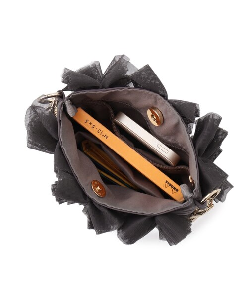 grove（グローブ）の「◆チュールティアードミニショルダー（ショルダーバッグ・レディース・ライトグレー/チャコールグレー/ブラック・00）」の21枚目の写真