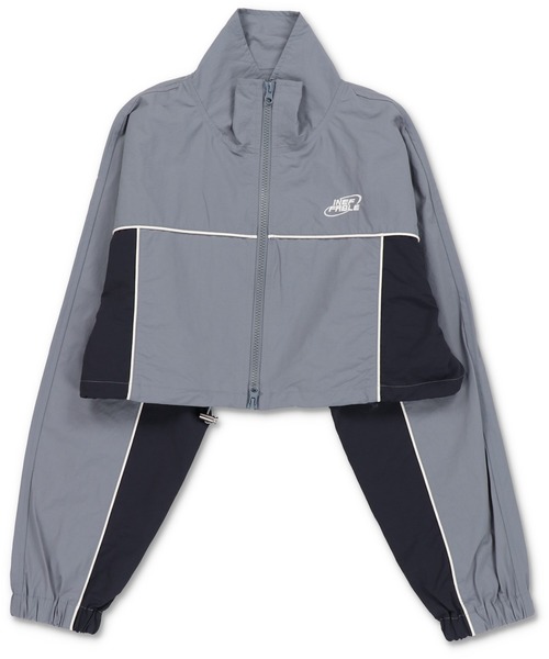 SPINNS（スピンズ）の「Wジップパイピング切替ショート丈ナイロンジャケット（ナイロンジャケット・レディース・グレー系その他/ブラック×ホワイト/ブルー系その他/ネイビー系/ブラック×ブラック・ONESIZE）」の17枚目の写真