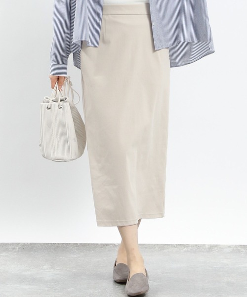 GLOBAL WORK Smile Seed Store（グローバルワーク スマイルシードストア）の「ストレッチツイルIラインスカート/116003（スカート・レディース・ブラック/グレイッシュベージュ/スミクロ・LARGE/X-LARGE/MEDIUM/SMALL）」の3枚目の写真