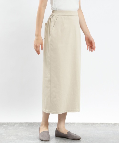 GLOBAL WORK Smile Seed Store（グローバルワーク スマイルシードストア）の「ストレッチツイルIラインスカート/116003（スカート・レディース・ブラック/グレイッシュベージュ/スミクロ・LARGE/X-LARGE/MEDIUM/SMALL）」の12枚目の写真