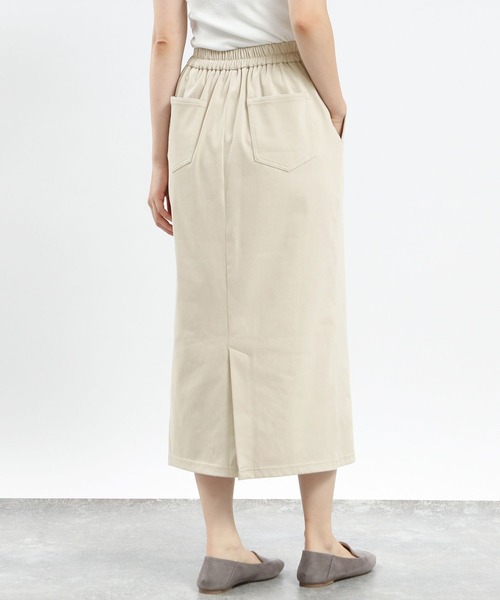 GLOBAL WORK Smile Seed Store（グローバルワーク スマイルシードストア）の「ストレッチツイルIラインスカート/116003（スカート・レディース・ブラック/グレイッシュベージュ/スミクロ・LARGE/X-LARGE/MEDIUM/SMALL）」の14枚目の写真