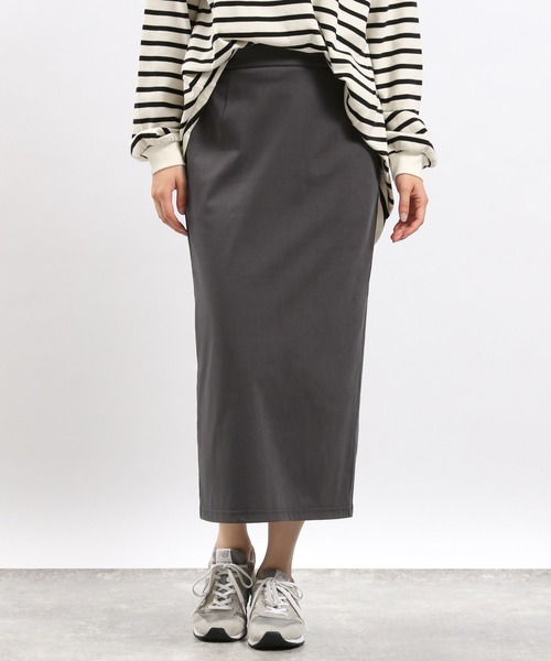 GLOBAL WORK Smile Seed Store（グローバルワーク スマイルシードストア）の「ストレッチツイルIラインスカート/116003（スカート・レディース・ブラック/グレイッシュベージュ/スミクロ・LARGE/X-LARGE/MEDIUM/SMALL）」の18枚目の写真