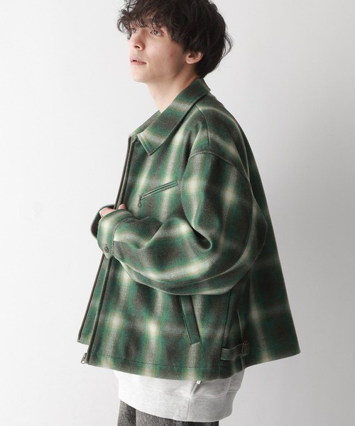 RAGEBLUE（レイジブルー）の「【WOOLLYTEC/ウーリーテック】ジップアップ/ストレッチショートブルゾン（ブルゾン・メンズ・ブラウン/グレー系その他/グリーン系その他/ブラック・SMALL/MEDIUM/LARGE）」の18枚目の写真