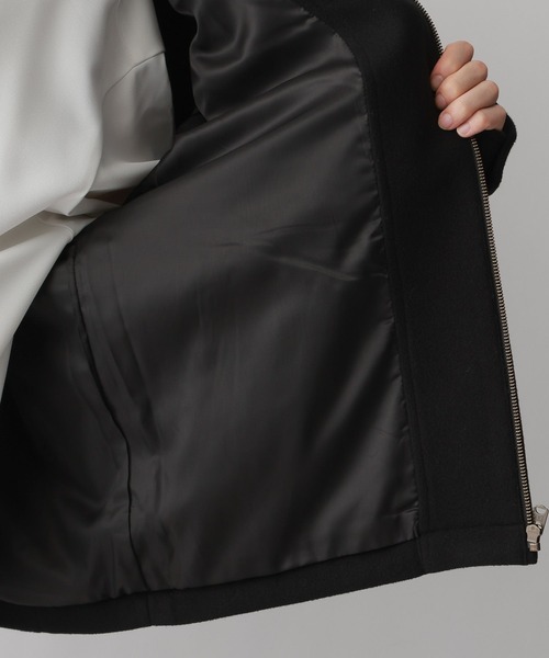 RAGEBLUE（レイジブルー）の「【WOOLLYTEC/ウーリーテック】ジップアップ/ストレッチショートブルゾン（ブルゾン・メンズ・ブラウン/グレー系その他/グリーン系その他/ブラック・SMALL/MEDIUM/LARGE）」の9枚目の写真