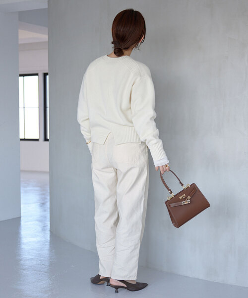 SLOBE IENA（スローブイエナ）の「《WEB限定/追加》cherie刺繍ニット（ニット/セーター・レディース・ネイビー/グレー/アイボリー・FREE）」の16枚目の写真