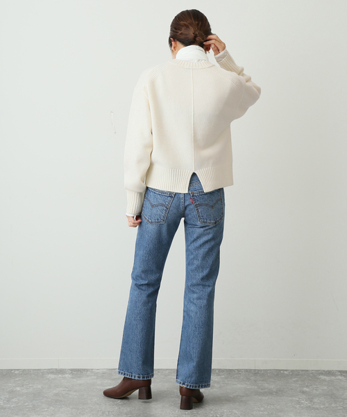 SLOBE IENA（スローブイエナ）の「《WEB限定/追加》cherie刺繍ニット（ニット/セーター・レディース・ネイビー/グレー/アイボリー・FREE）」の21枚目の写真