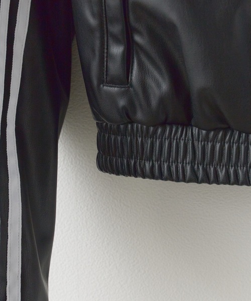 adidas（アディダス）の「adidas/アディダス adidas ORI FAUX LTHR  JKT バイカージャケット（ライダースジャケット・メンズ・ブラック・XS/S/M/L）」の18枚目の写真