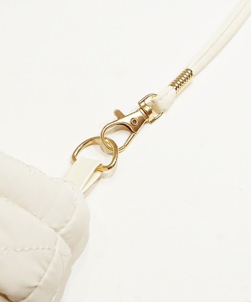 coca（coca）（コカ）の「ハートキルティング 巾着ショルダーバッグ（ショルダーバッグ・レディース・アイボリー/ブラック・ONE SIZE）」の9枚目の写真