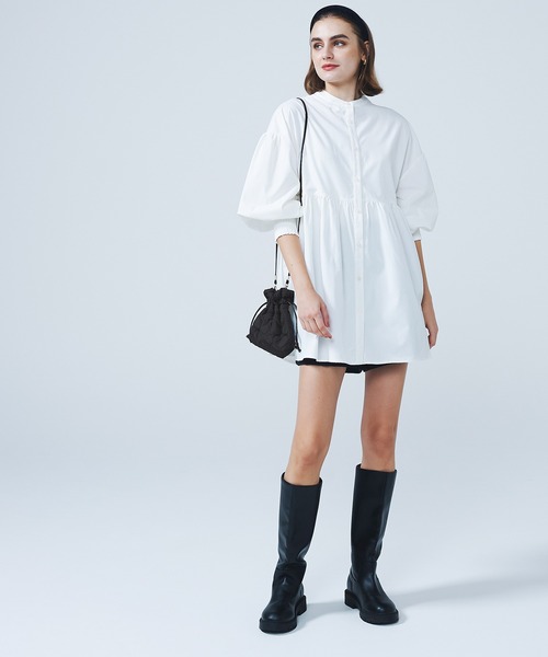 coca（coca）（コカ）の「ハートキルティング 巾着ショルダーバッグ（ショルダーバッグ・レディース・アイボリー/ブラック・ONE SIZE）」の16枚目の写真