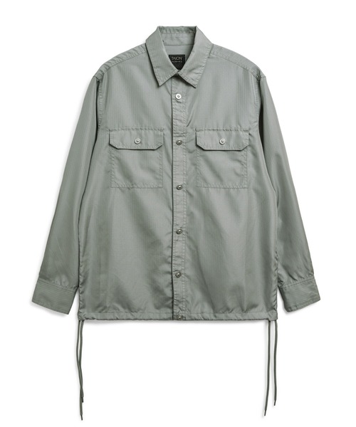 TAION（タイオン）の「【TAION(タイオン)】〈ユニセックス〉ノンダウン ミリタリー ロングスリーブシャツ（シャツ/ブラウス・メンズ・クリーム/チャコールグレー/オリーブ/ライトブラウン/ブラック/ブラウン系その他5/ダークネイビー/グリーン系その他7/ダークオリーブ/ダークグリーン系/オフホワイト/その他3/ダークグリーン/インディゴブルー/ライトインディゴブルー・XL/XS/L/M/S/2XL）」の11枚目の写真