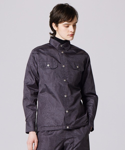 TAION（タイオン）の「【TAION(タイオン)】〈ユニセックス〉ノンダウン ミリタリー ロングスリーブシャツ（シャツ/ブラウス・メンズ・クリーム/チャコールグレー/オリーブ/ライトブラウン/ブラック/ブラウン系その他5/ダークネイビー/グリーン系その他7/ダークオリーブ/ダークグリーン系/オフホワイト/その他3/ダークグリーン/インディゴブルー/ライトインディゴブルー・XL/XS/L/M/S/2XL）」の22枚目の写真