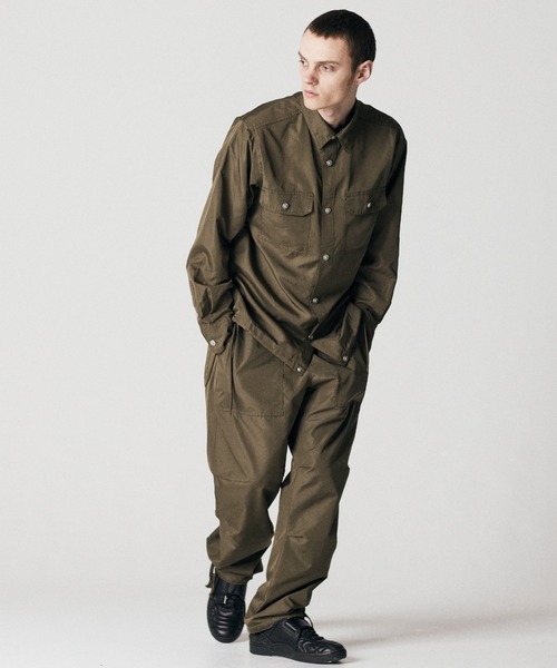 TAION（タイオン）の「【TAION(タイオン)】〈ユニセックス〉ノンダウン ミリタリー ロングスリーブシャツ（シャツ/ブラウス・メンズ・クリーム/チャコールグレー/オリーブ/ライトブラウン/ブラック/ブラウン系その他5/ダークネイビー/グリーン系その他7/ダークオリーブ/ダークグリーン系/オフホワイト/その他3/ダークグリーン/インディゴブルー/ライトインディゴブルー・XL/XS/L/M/S/2XL）」の17枚目の写真