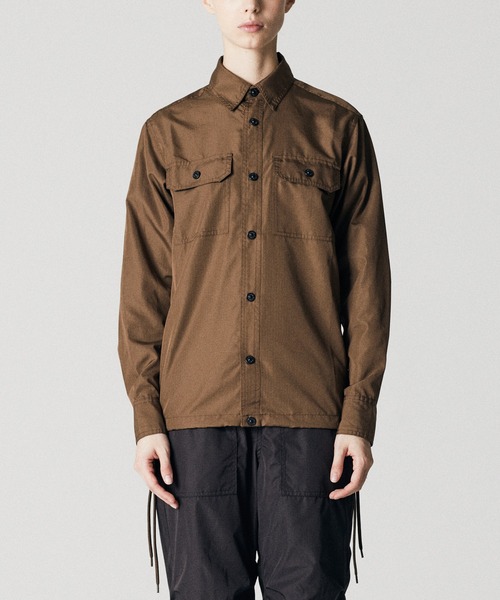 TAION（タイオン）の「【TAION(タイオン)】〈ユニセックス〉ノンダウン ミリタリー ロングスリーブシャツ（シャツ/ブラウス・メンズ・クリーム/チャコールグレー/オリーブ/ライトブラウン/ブラック/ブラウン系その他5/ダークネイビー/グリーン系その他7/ダークオリーブ/ダークグリーン系/オフホワイト/その他3/ダークグリーン/インディゴブルー/ライトインディゴブルー・XL/XS/L/M/S/2XL）」の21枚目の写真