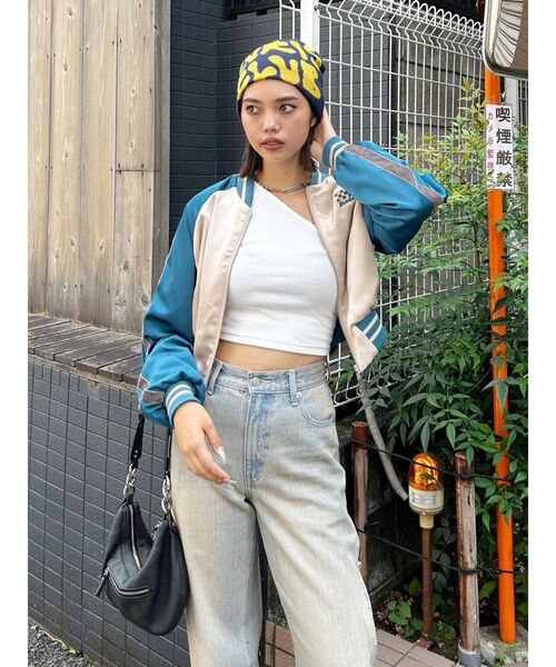 EVRIS(エヴリス)の「2WAYリブトップス(Tシャツ/カットソー・レディース・ブラック/ホワイト/ブルー・FREE)」の15枚目の写真