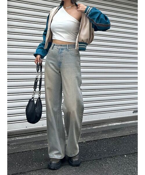 EVRIS(エヴリス)の「2WAYリブトップス(Tシャツ/カットソー・レディース・ブラック/ホワイト/ブルー・FREE)」の16枚目の写真