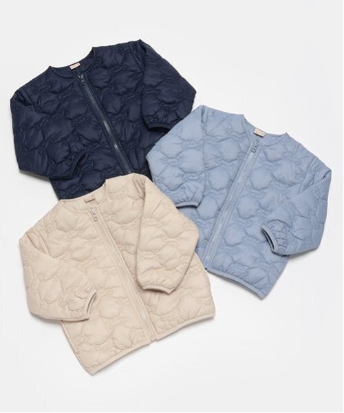 petit main（プティマイン）の「車キルティングジャケット（ノーカラージャケット・キッズ・ネイビー/ライトベージュ/ライトブルー・80ｃｍ/90cm/100cm/110cm/120cm/130cm）」の16枚目の写真