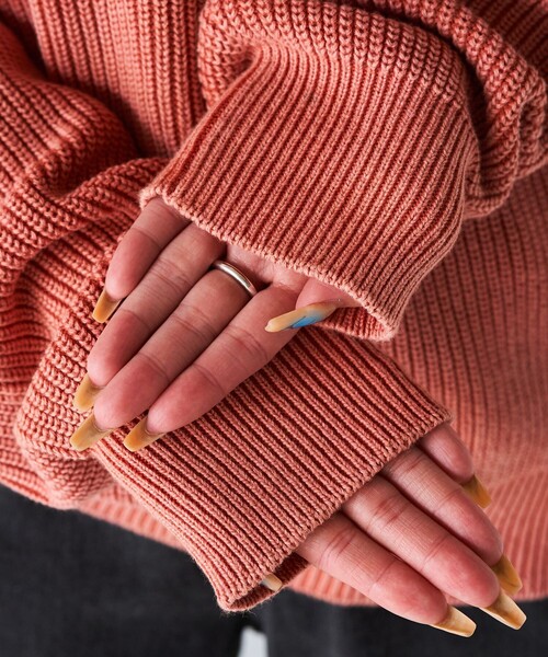 セール】限定展開 ビンテージ 加工 クルーネック ニット（ニット