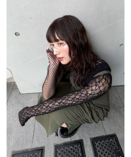 MURUA（ムルーア）の「スイッチレーストップス（Tシャツ/カットソー・レディース・ブラック/ホワイト・FREE）」の8枚目の写真