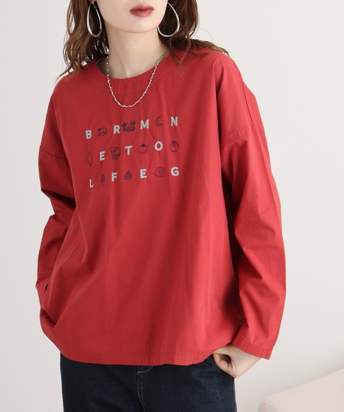 ブラウス シャツ EMAGO しりとり刺繍ブラウス レディース EMAGO しりとり刺繍ﾌﾞﾗｳｽ（シャツ/ブラウス）｜Emago（イマゴ