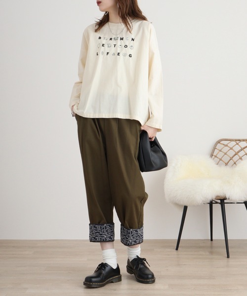 ブラウス シャツ EMAGO しりとり刺繍ブラウス レディース Emago ブラウス シャツ EMAGO しりとり刺繍ブラウス レディース