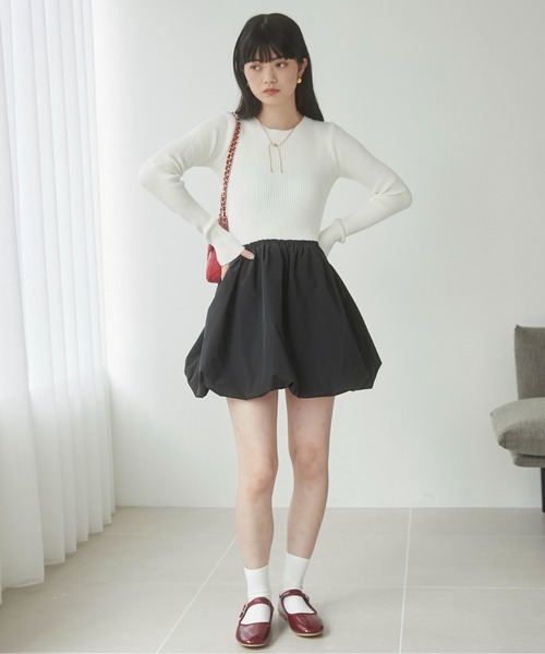 【セール】ドッキング バルーン ワンピース（ワンピース）｜ANGIE（アンジー）