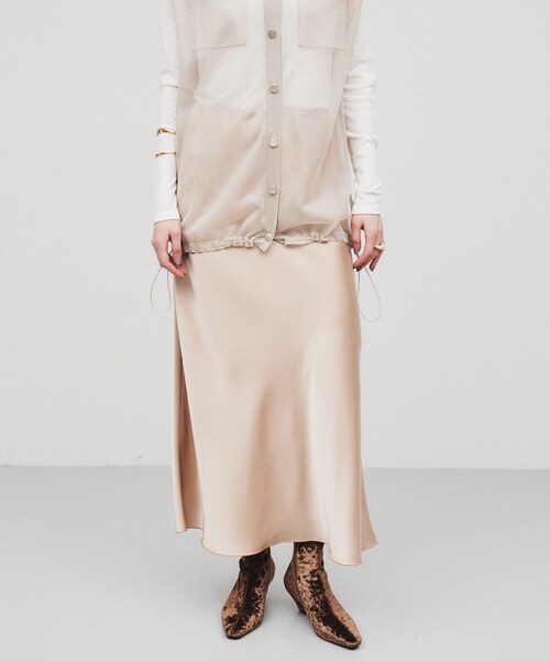 cloenc（クロエンス）の「◆【手洗い可】サテンマーメイドスカート（スカート・レディース・ダークグレー/ベージュ/ライトブルー・01/02/03）」の14枚目の写真