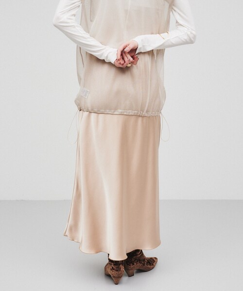 cloenc（クロエンス）の「◆【手洗い可】サテンマーメイドスカート（スカート・レディース・ダークグレー/ベージュ/ライトブルー・01/02/03）」の11枚目の写真