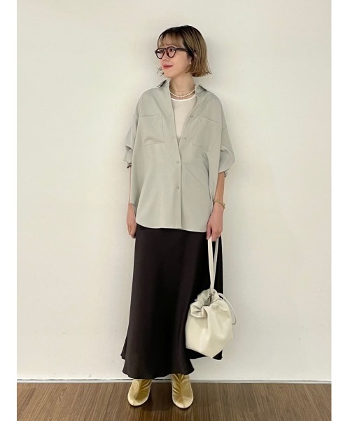 cloenc（クロエンス）の「◆【手洗い可】サテンマーメイドスカート（スカート・レディース・ダークグレー/ベージュ/ライトブルー・01/02/03）」の6枚目の写真