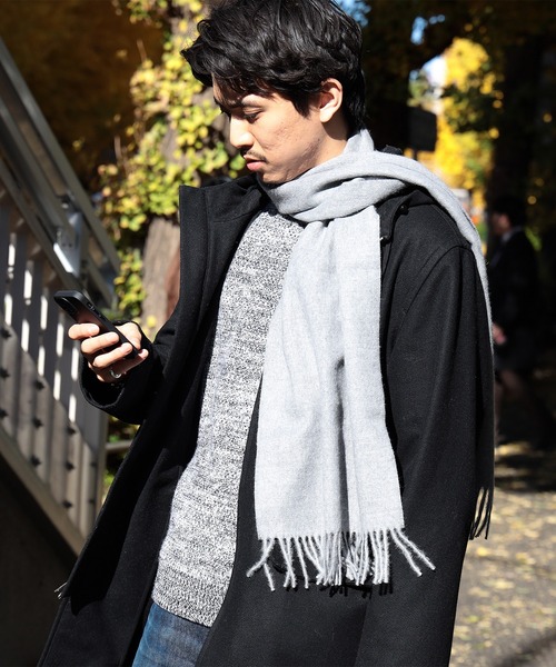 【THE INOUE BROTHERS】アルパカソリッドマフラー BEAMS MEN｜THE INOUE BROTHERS / アルパカ ノンブラッシュ ソリッド