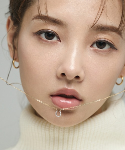 ciite' surgical stainless(シーテサージカルステンレス)の「【 金属アレルギー対応 】 ホースシュー ビジューネックレス サージカルステンレス(ネックレス・レディース・シルバー/ゴールド/ピンクゴールド・FREE)」の13枚目の写真