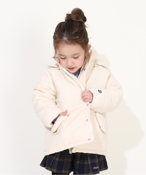 BABYDOLL（ベビードール）の「通販限定 2WAY ゆったり中綿アウター 9841K（ダウンジャケット/コート・キッズ・ブラック/ベビーピンク/オフホワイト・90cm/100cm/110cm/120cm/130cm/140cm/150cm）」の2枚目の写真