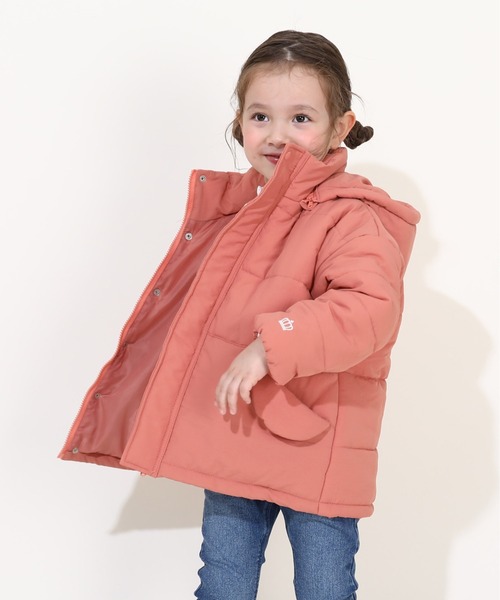 BABYDOLL（ベビードール）の「通販限定 2WAY ゆったり中綿アウター 9841K（ダウンジャケット/コート・キッズ・ブラック/ベビーピンク/オフホワイト・90cm/100cm/110cm/120cm/130cm/140cm/150cm）」の6枚目の写真