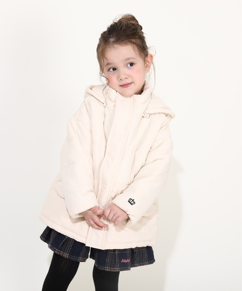 BABYDOLL（ベビードール）の「通販限定 2WAY ゆったり中綿アウター 9841K（ダウンジャケット/コート・キッズ・ブラック/ベビーピンク/オフホワイト・90cm/100cm/110cm/120cm/130cm/140cm/150cm）」の17枚目の写真