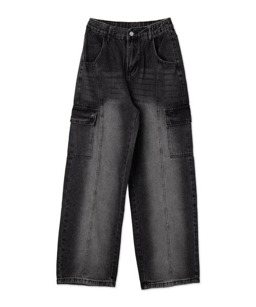 dispark（ディスパーク）の「DISPARK/ヴィンテージウォッシュカーゴデニム（デニムパンツ・レディース・インディゴブルー/ブラック・SMALL/MEDIUM）」の14枚目の写真