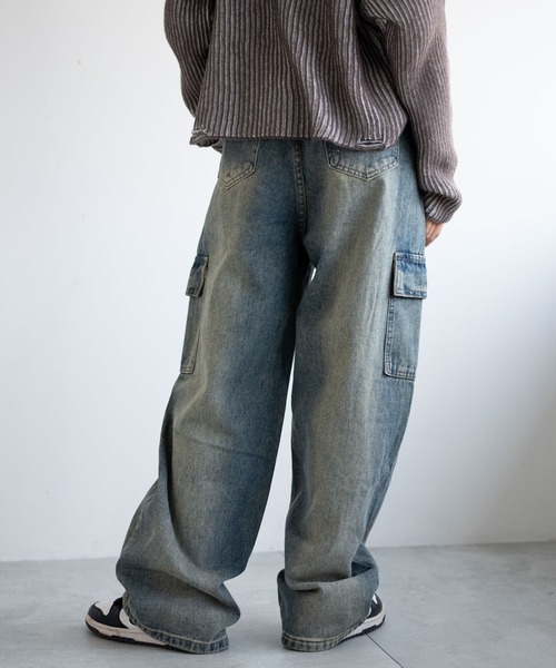 dispark（ディスパーク）の「DISPARK/ヴィンテージウォッシュカーゴデニム（デニムパンツ・レディース・インディゴブルー/ブラック・SMALL/MEDIUM）」の11枚目の写真